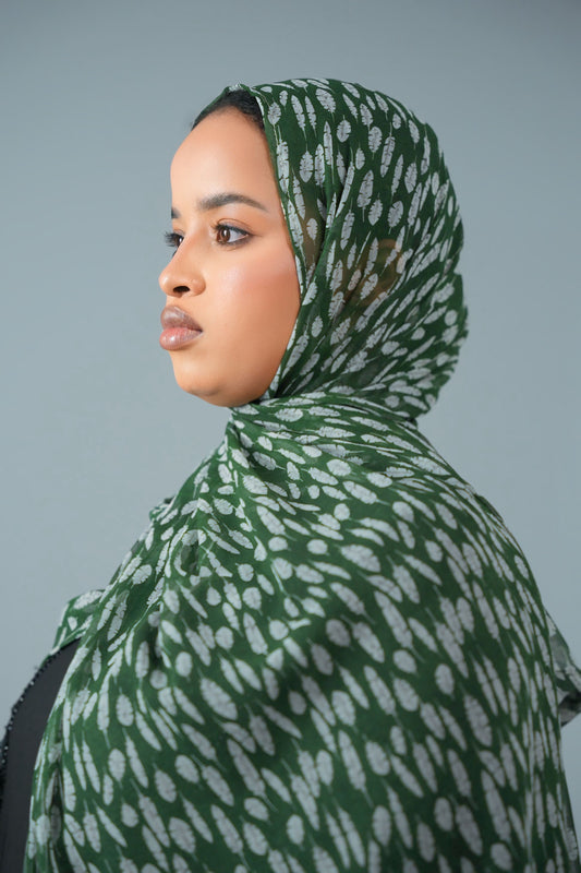 GREEN SHIFON HIJABS